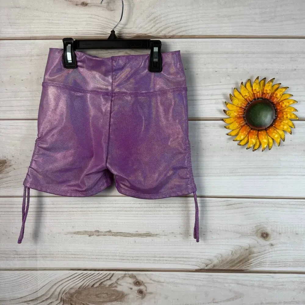 justice girls all over foil‎ dance shorts 12/14